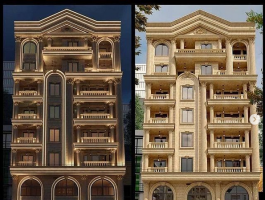 طراحی نما و پنت هوس ساختمان واقع در فرشته تهران